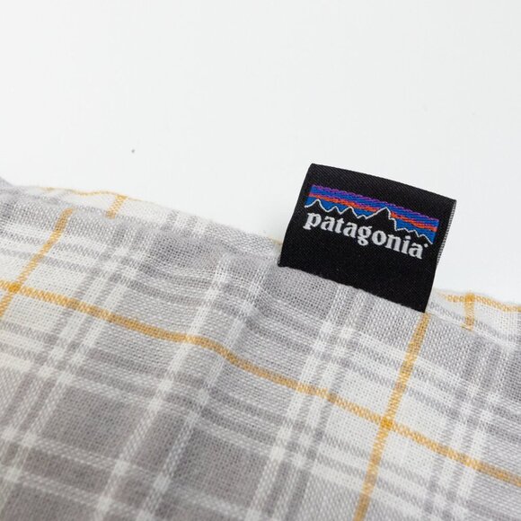 Patagonia Mens Back Step Collared Shirt Beyond Horizons Salt Grey Hemp Cotton XL - Picture 10 of 16